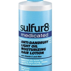 Sulfur 8 Medicated Anti-Dandruff Light Oil Moisturizing Hair Lotion 8oz