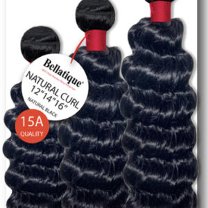 Bellatique Weaving Hair Natural Curl Grade 15A - 3 Pack #Natural Black