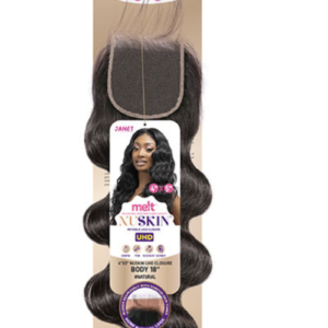Janet Collection Nuskin 100% Human 4x5 HD LACE Closure Body Wave (10-14")